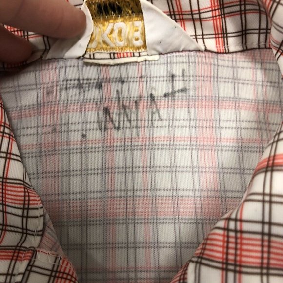 Vintage Kokobay By Eccobay Polyester Button Up‎ Shirt Plaid (NO SIZE TAG) (26) - Picture 5 of 10